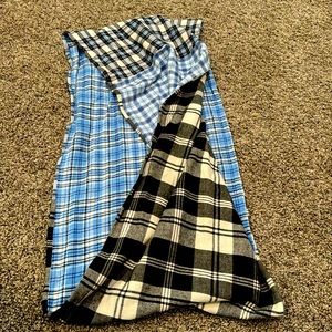 Platitude infinity scarf with 4 different plaid fabrics